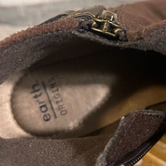 Earth Origins Brown Ankle Boots Size 8 - Picture 12 of 13